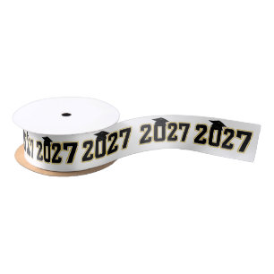 Letterman Class of 2027 Graduation Satin Ribbon