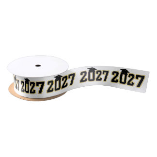 Letterman Class of 2027 Graduation Satin Ribbon