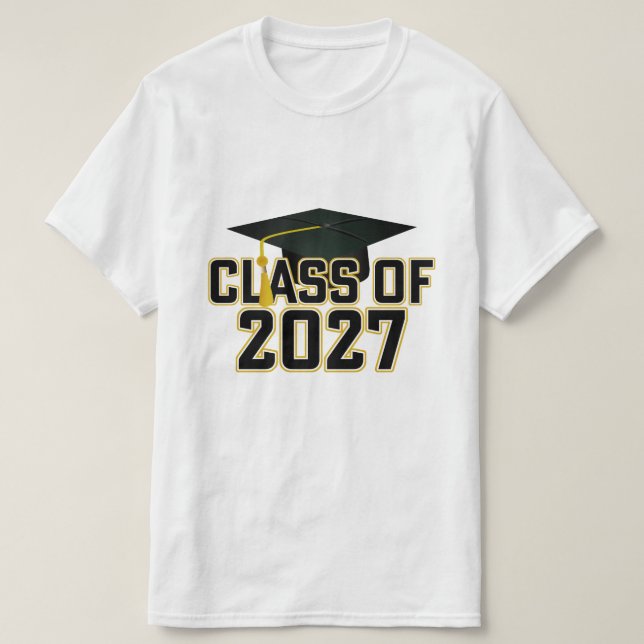 Letterman Class of 2027 Graduation T-Shirt (Design Front)