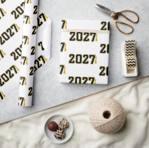 Letterman Class of 2027 Graduation Wrapping Paper