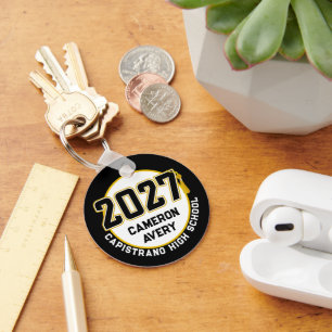 Letterman Class of 2027 Photo Graduation Keychain