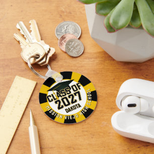 Letterman Class of 2027 Photo Graduation Keychain