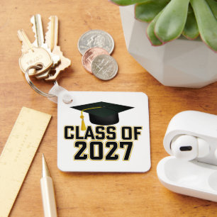 Letterman Class of 2027 Photo Graduation Keychain