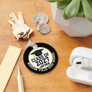 Letterman Class of 2027 Photo Graduation Keychain