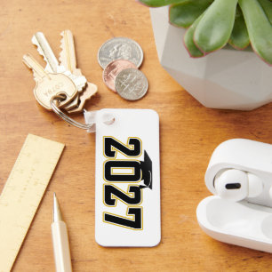 Letterman Class of 2027 Photo Graduation Keychain