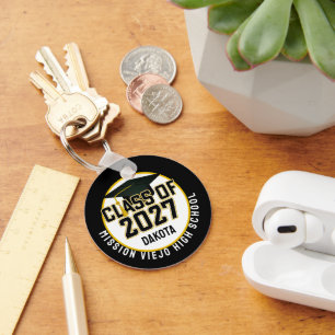 Letterman Class of 2027 Photo Graduation Keychain