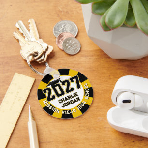 Letterman Class of 2027 Photo Graduation Keychain