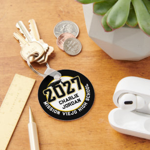 Letterman Class of 2027 Photo Graduation Keychain