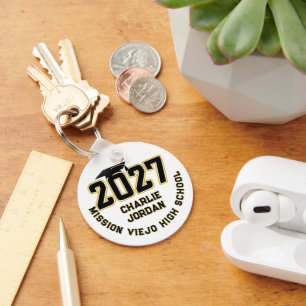 Letterman Class of 2027 Photo Graduation Keychain
