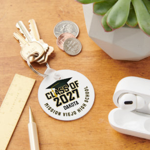 Letterman Class of 2027 Photo Graduation Keychain