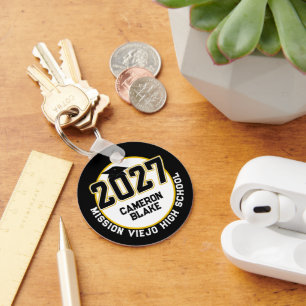 Letterman Class of 2027 Photo Graduation Keychain