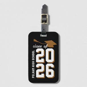 Letterman School Colors Graduation Customizable Luggage Tag