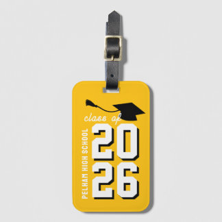 Letterman School Colours Graduation Customizable Luggage Tag