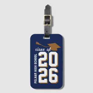 Letterman School Colours Graduation Customizable  Luggage Tag