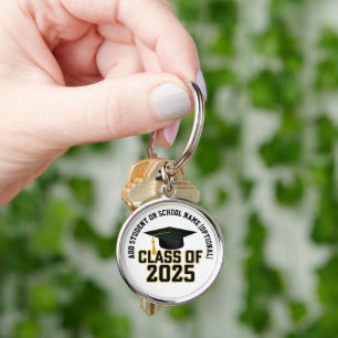 Letterman Style Class of 2025 Graduation Keychain