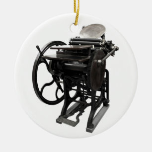 letterpress 1888 round ornament