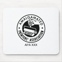 Letterpress APA mouse pad to personalize
