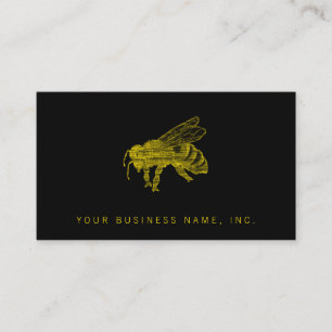 Letterpress Bee Business Card