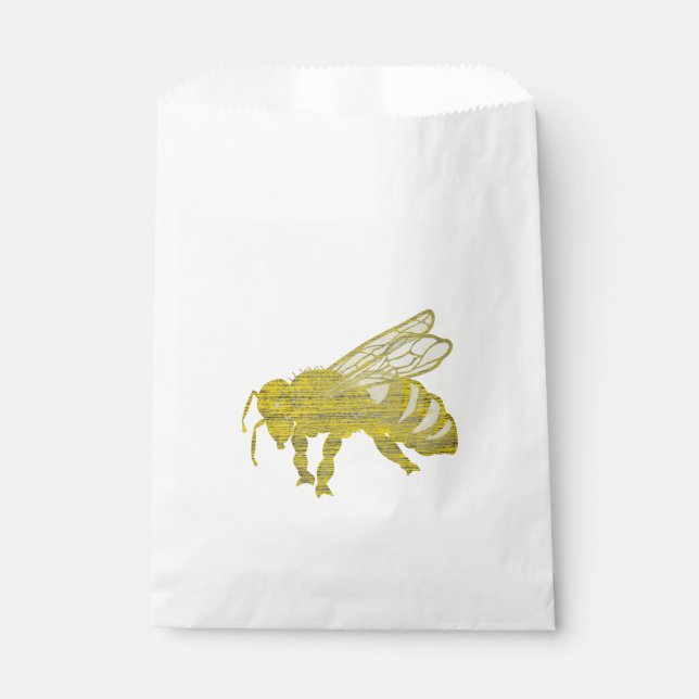Letterpress Bee Favour Bag (Front)