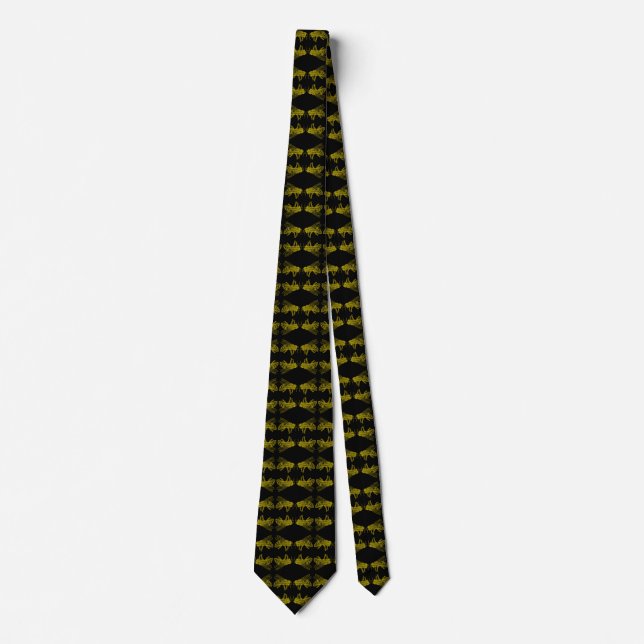 Letterpress Bee Mirrored Pattern Tie (Front)