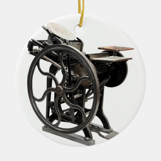 letterpress machine round ornament (Front)