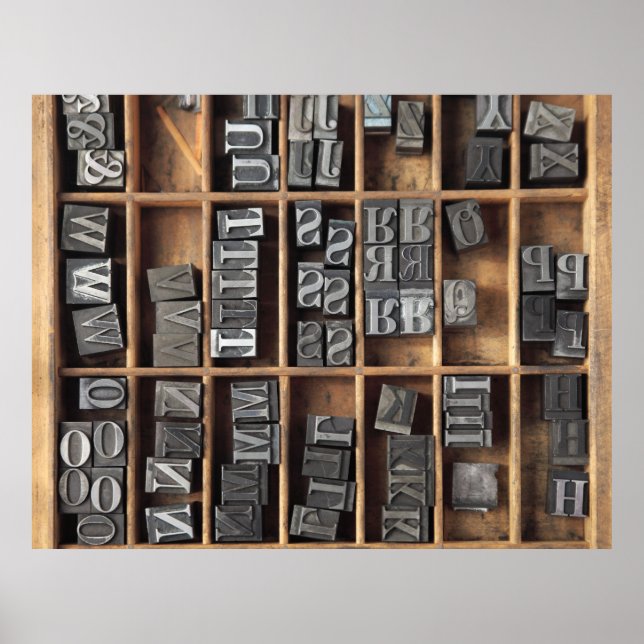 letterpress metal type poster (Front)