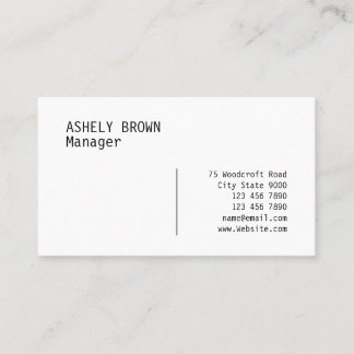 Letterpress Modern Professional Business Card