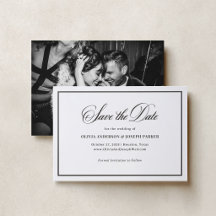 Letterpress Old Money Wedding Save the Date