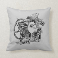 Letterpress printing press Chandler & Price pillow
