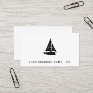 Letterpress Style Sailboat Business Card