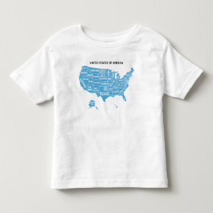 Letterpress USA Map T-Shirt