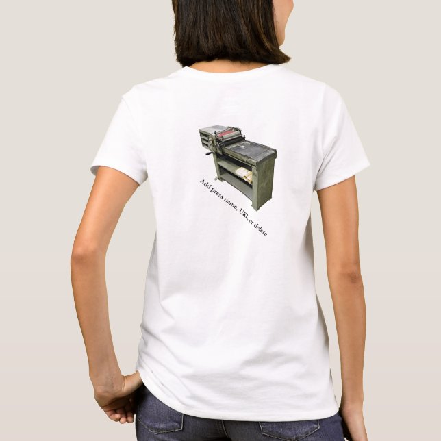 Letterpress Vandercook T-Shirt de base (Dos)