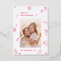 Letterpress Whimsical Scatter Christmas Holiday