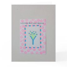 Letters Birthday Wishes Card 