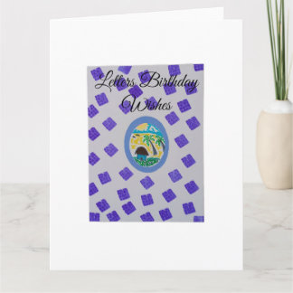 Letters Birthday Wishes Card