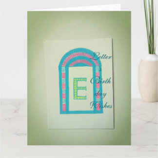 Letters Birthday Wishes Card 