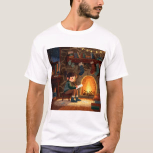 Letters by the Fire – A Quiet Holiday Moment T-Shirt