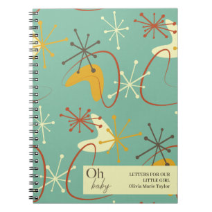 Letters for Baby Notebook Mid-Century Modern Baby