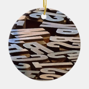 Letters for Typesetting Ceramic Ornament