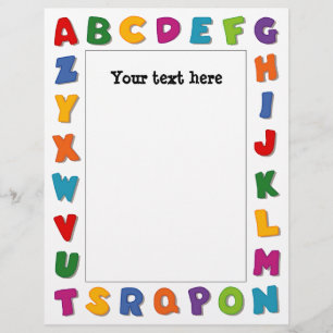 Letters Frames Flat Sheets