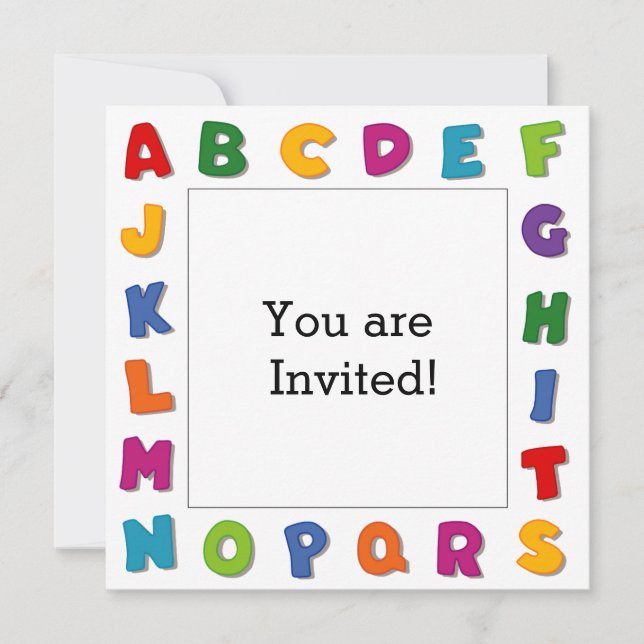 Letters Frames Invitation (Front)