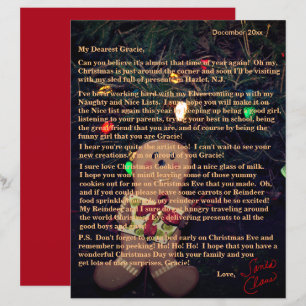 Letters from Santa Gingerbread Man Tree Lights