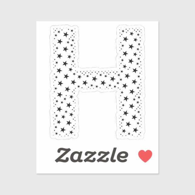 LETTERS MADE OF BLACK STARS (Sheet)