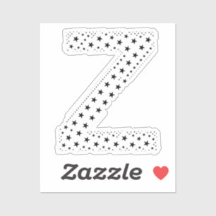 LETTERS MADE OF BLACK STARS