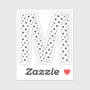 LETTERS MADE OF BLACK STARS