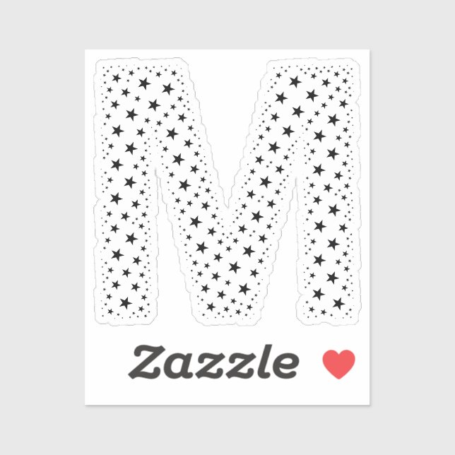 LETTERS MADE OF BLACK STARS (Sheet)