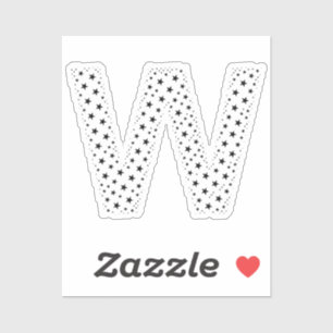 LETTERS MADE OF BLACK STARS