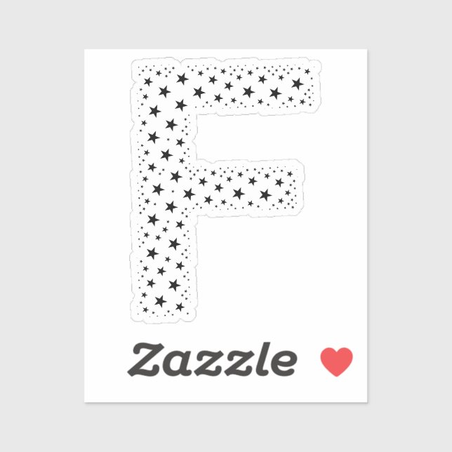 LETTERS MADE OF BLACK STARS (Sheet)