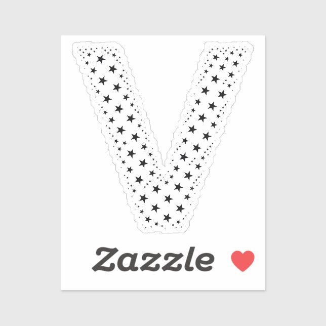 LETTERS MADE OF BLACK STARS (Sheet)