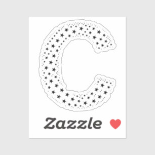 LETTERS MADE OF BLACK STARS